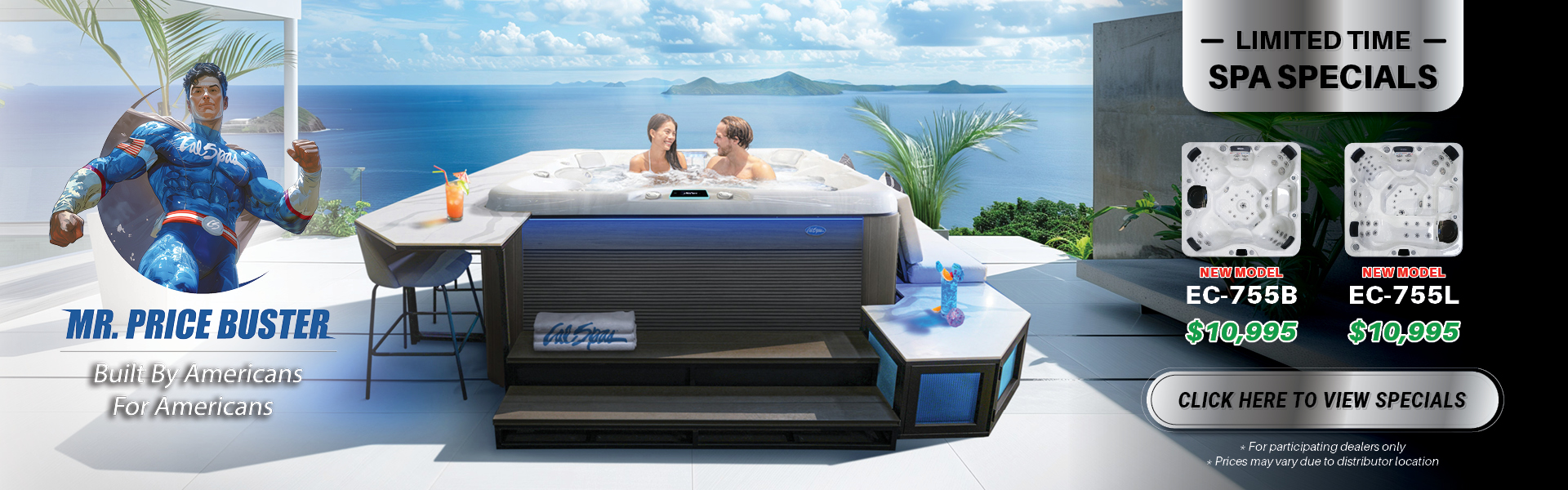 Calspas hot tub being used in a family setting - Alexandria